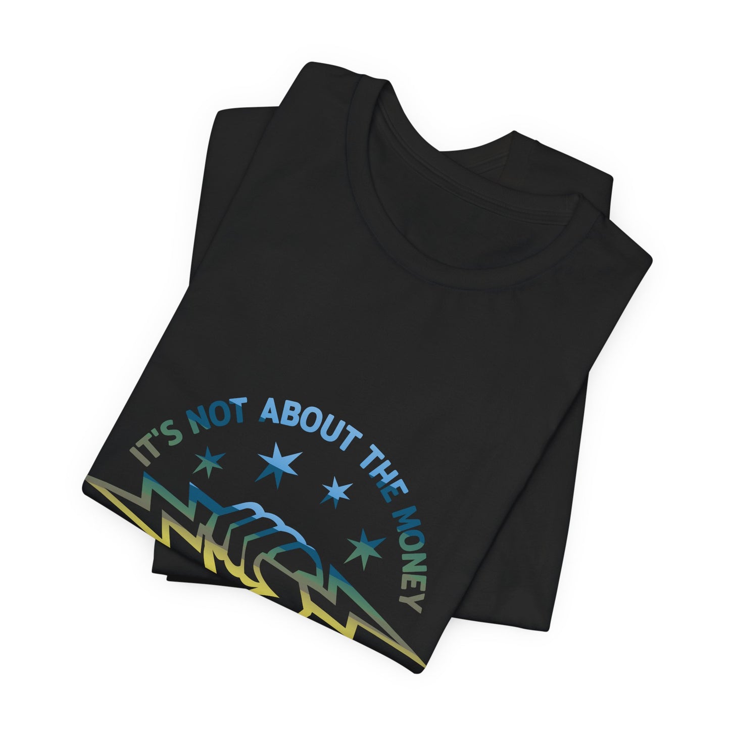 Lineman T-shirt - Its Not About The Money-colored chrome