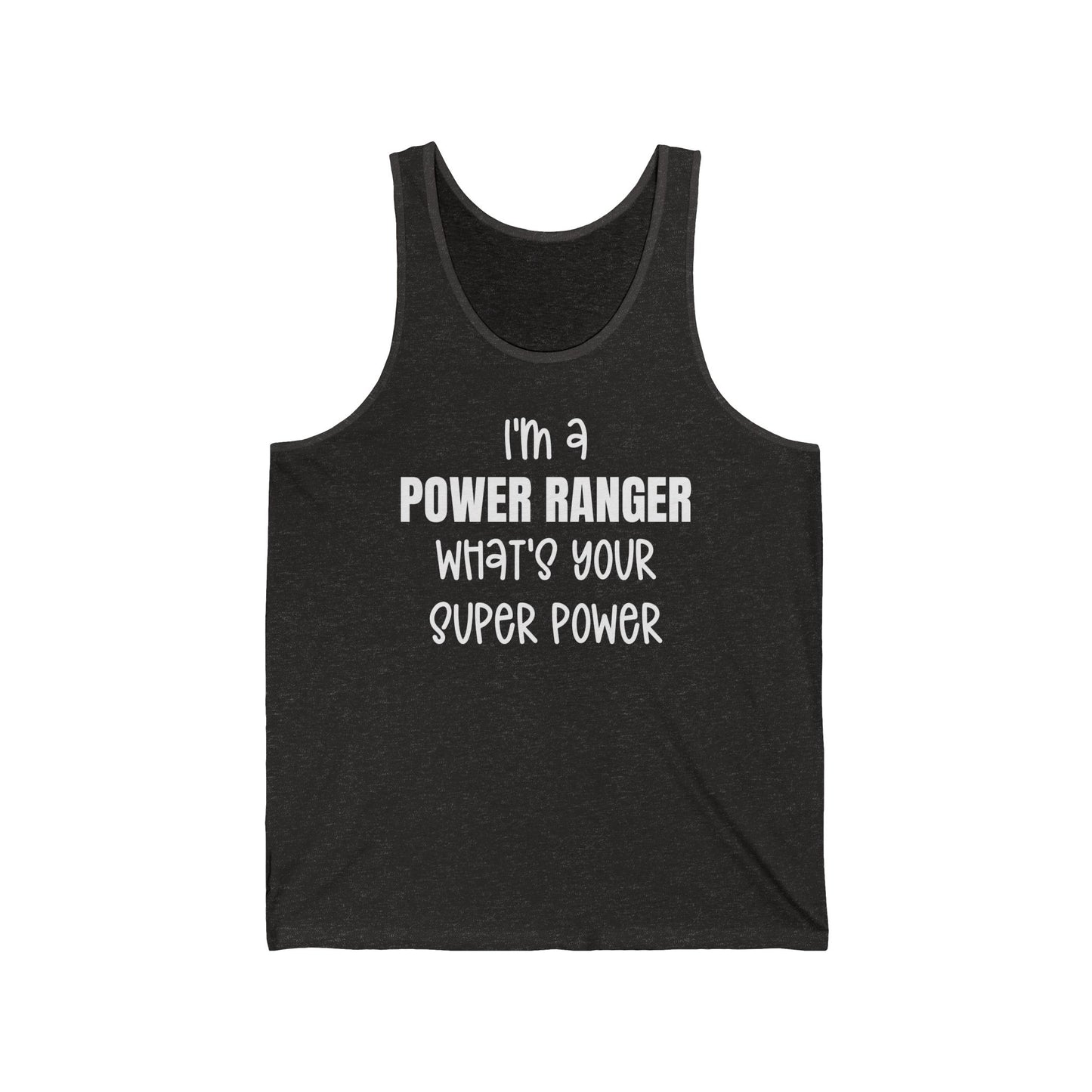 Lineman Tank - power ranger super power white