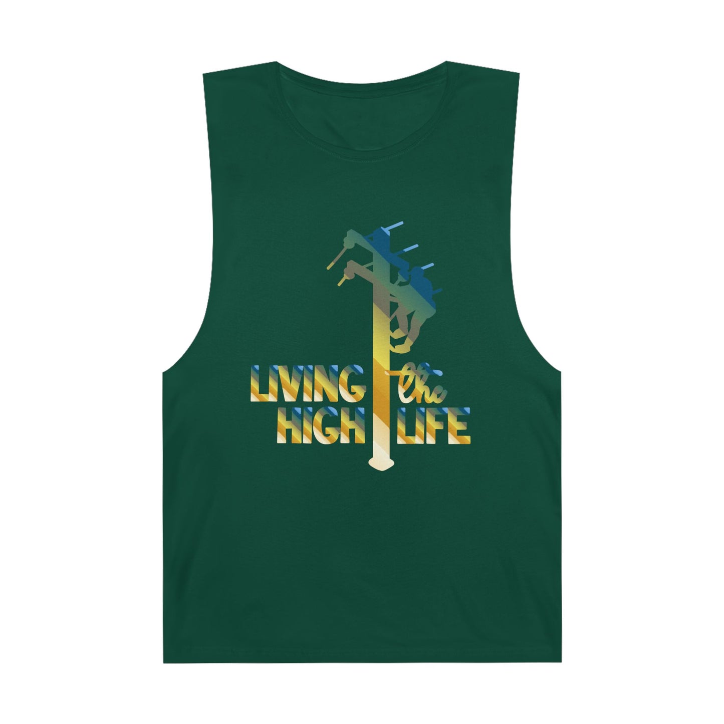 Lineman Tank - living the high life - colored chrome
