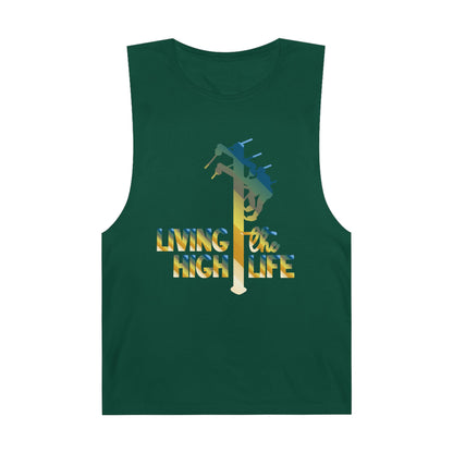Lineman Tank - living the high life - colored chrome