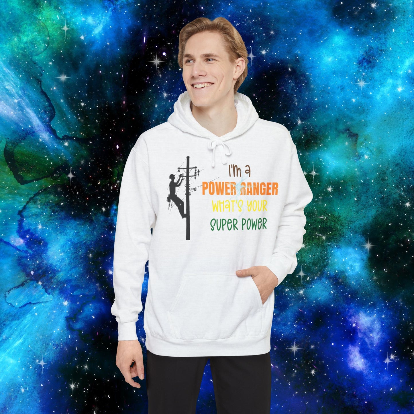 Comfort Colors Hoodie - I'm a Power Ranger What's Your Super Power (male)