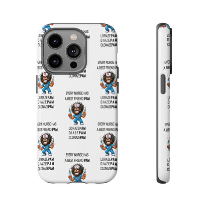 Nurse iPhone Tough Case - Every Nurse Has a Friend Named PAM Design (6) - White