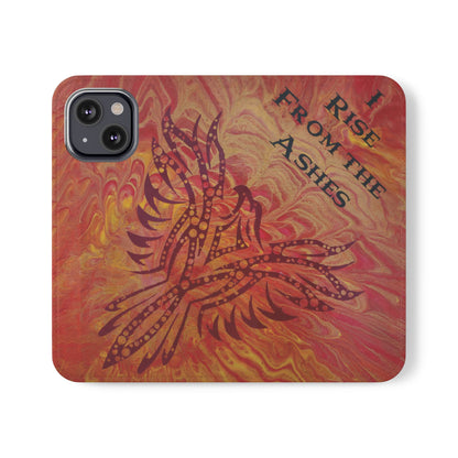 Faux Leather Wallet Phone Case - iPhone & Galaxy - I Rise From the Ashes