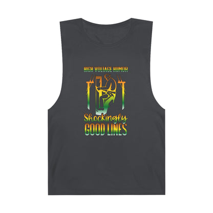 Lineman Tank - High Voltage Humor Shockingly Good Lines-gradient