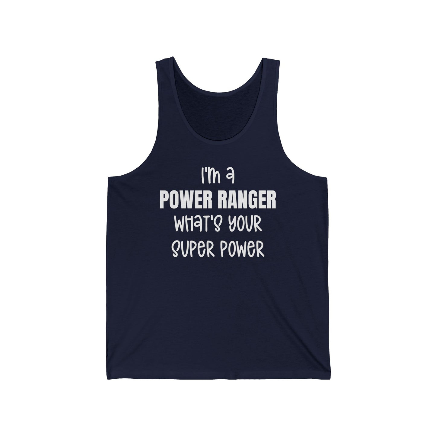 Lineman Tank - power ranger super power white