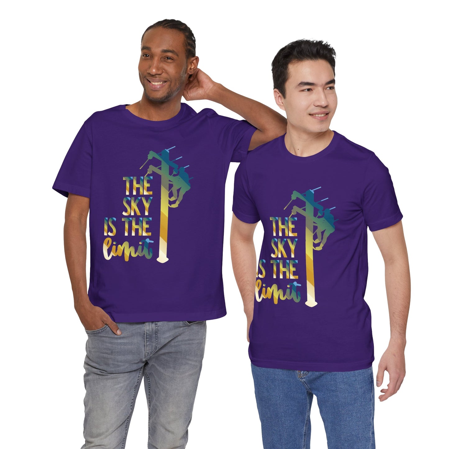 Lineman T-shirt - the-sky-is-the-limit-lineman colored chrome