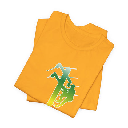 Lineman T-shirt - living the high life - gradient
