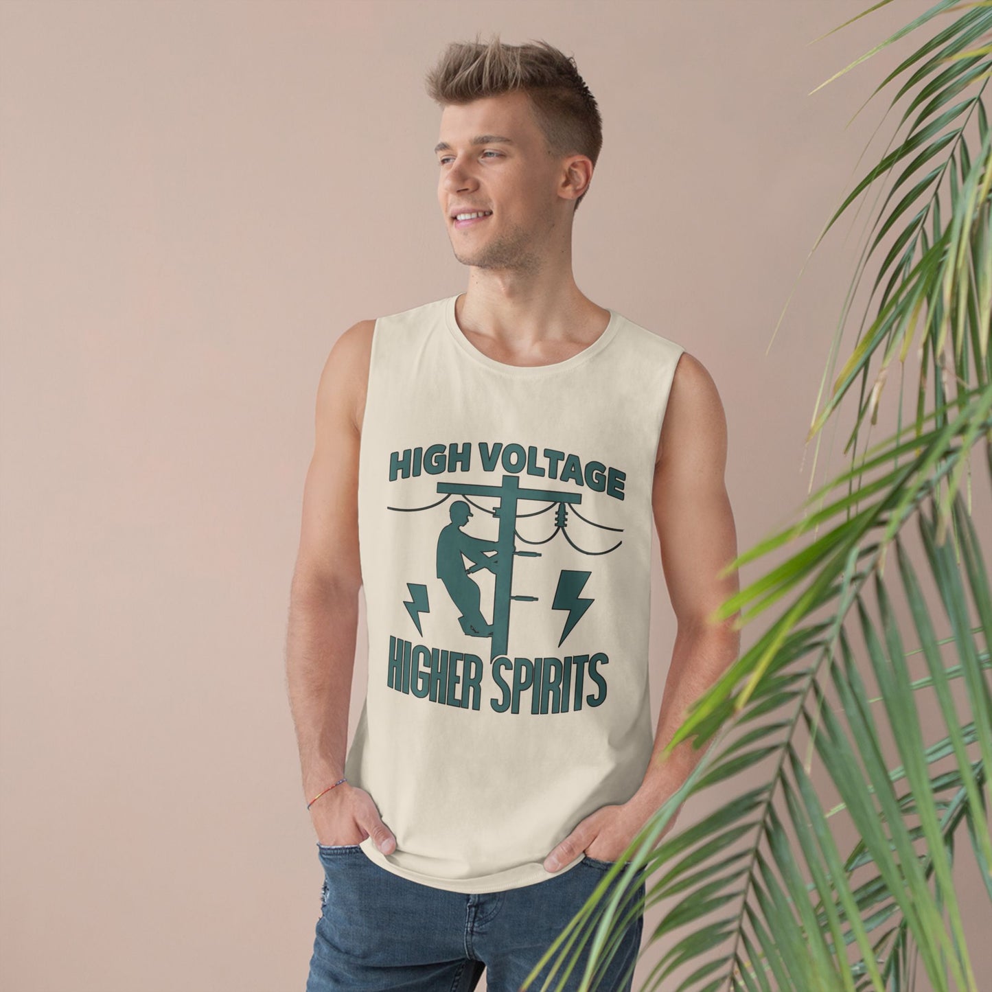 Lineman Tank - High Voltage Higher Spirits-copper patina