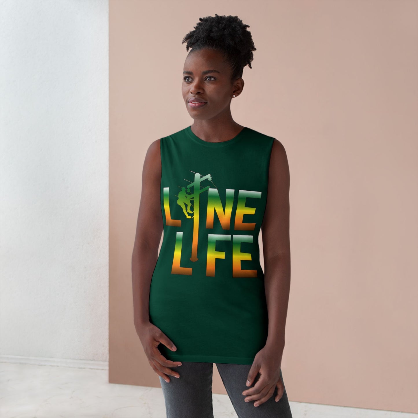 Lineman Tank - lineman-life gradient