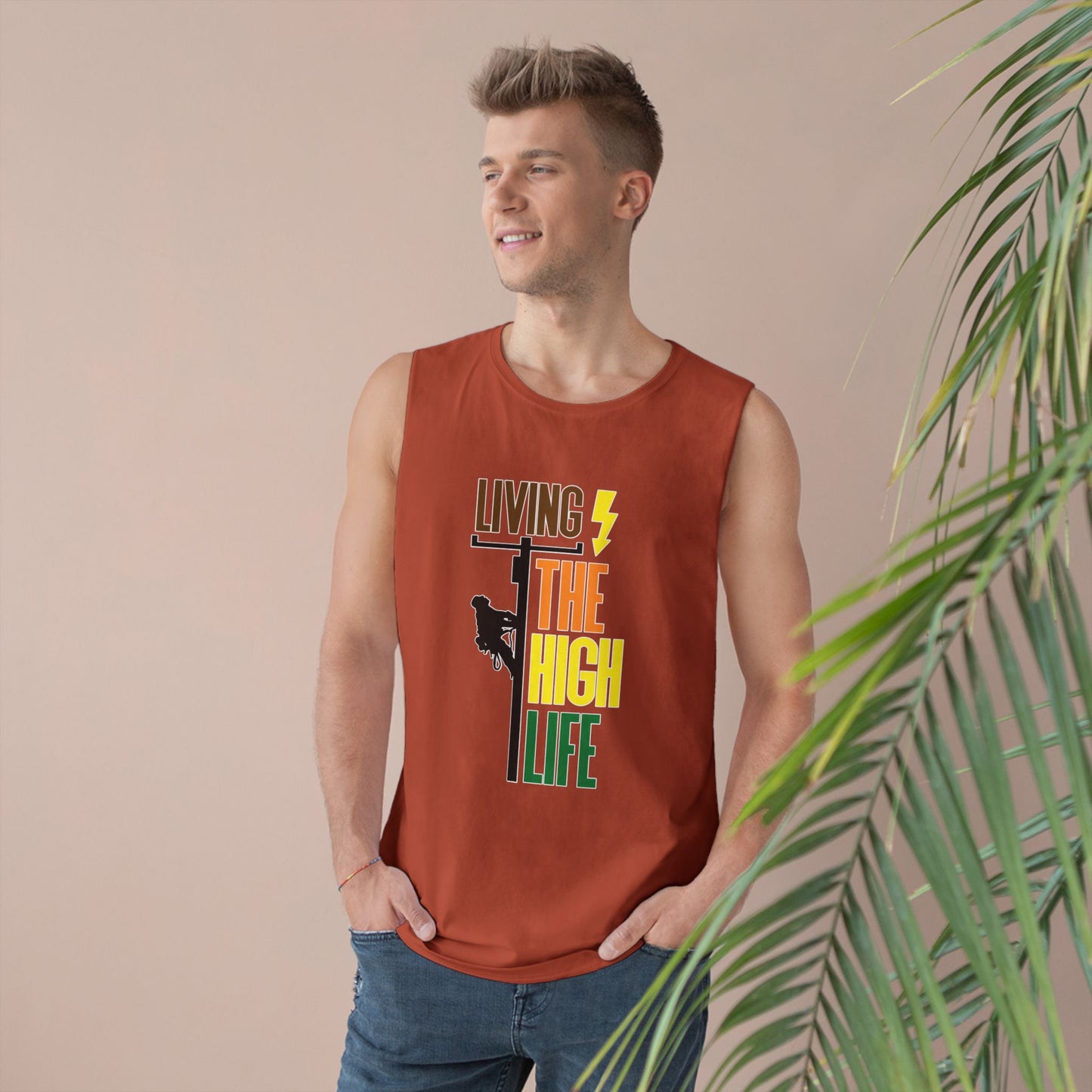 Lineman Tank - Living The High Life-color