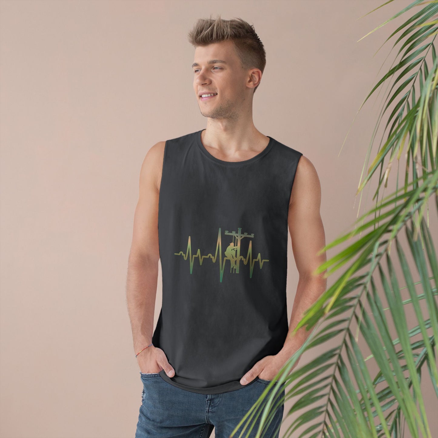 Lineman Tank - Lineman Heartbeat - copper patina