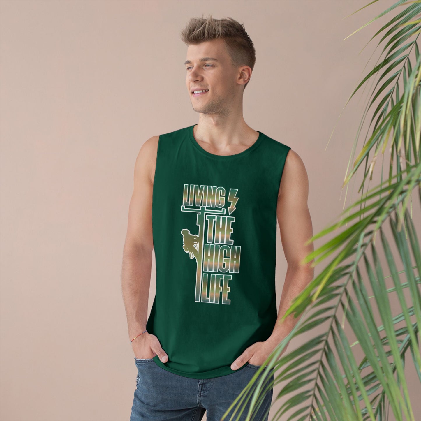 Lineman Tank - Living The High Life-copper patina