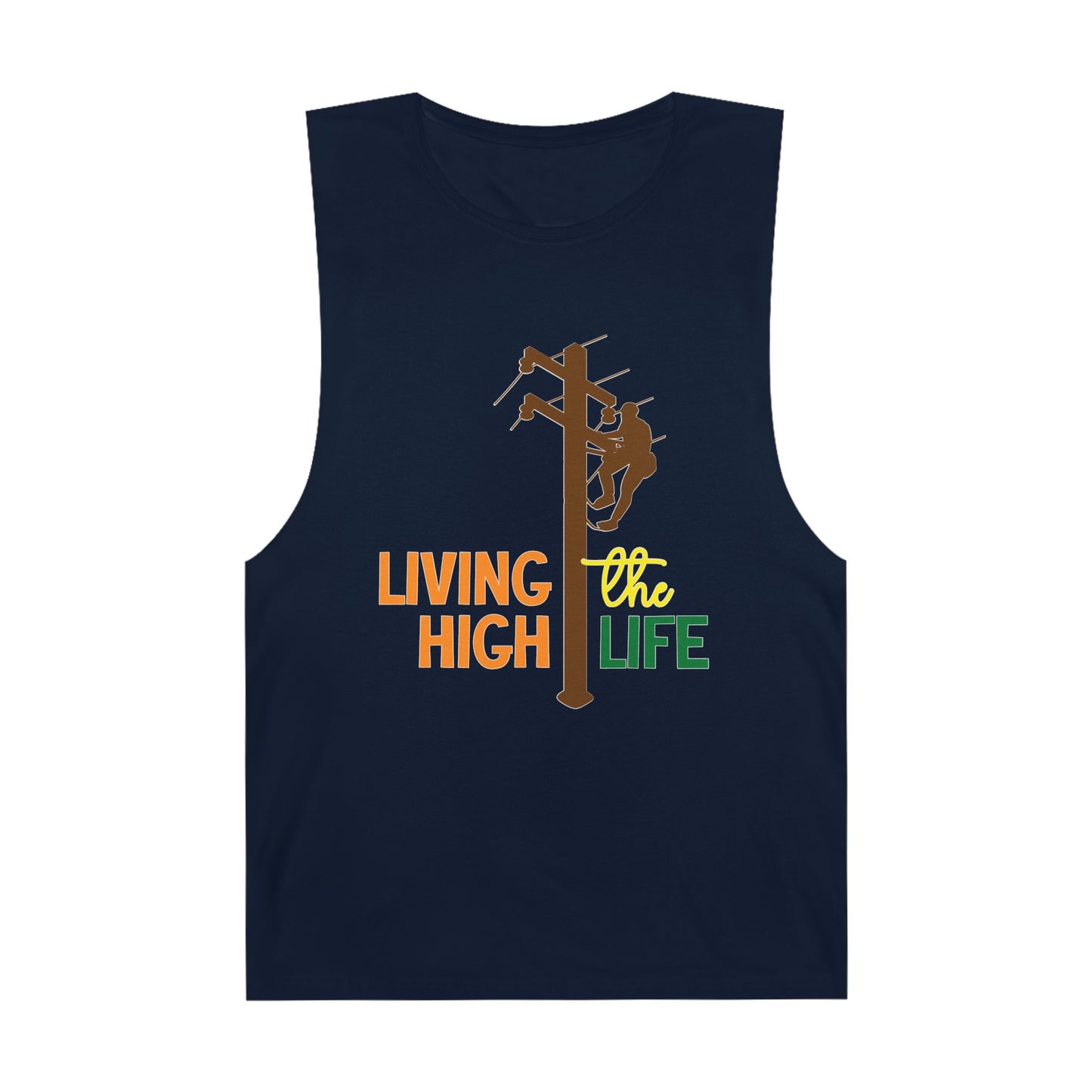 Lineman Tank - living the high life - color