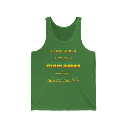Lineman Tank - Power Ranger job title gradient