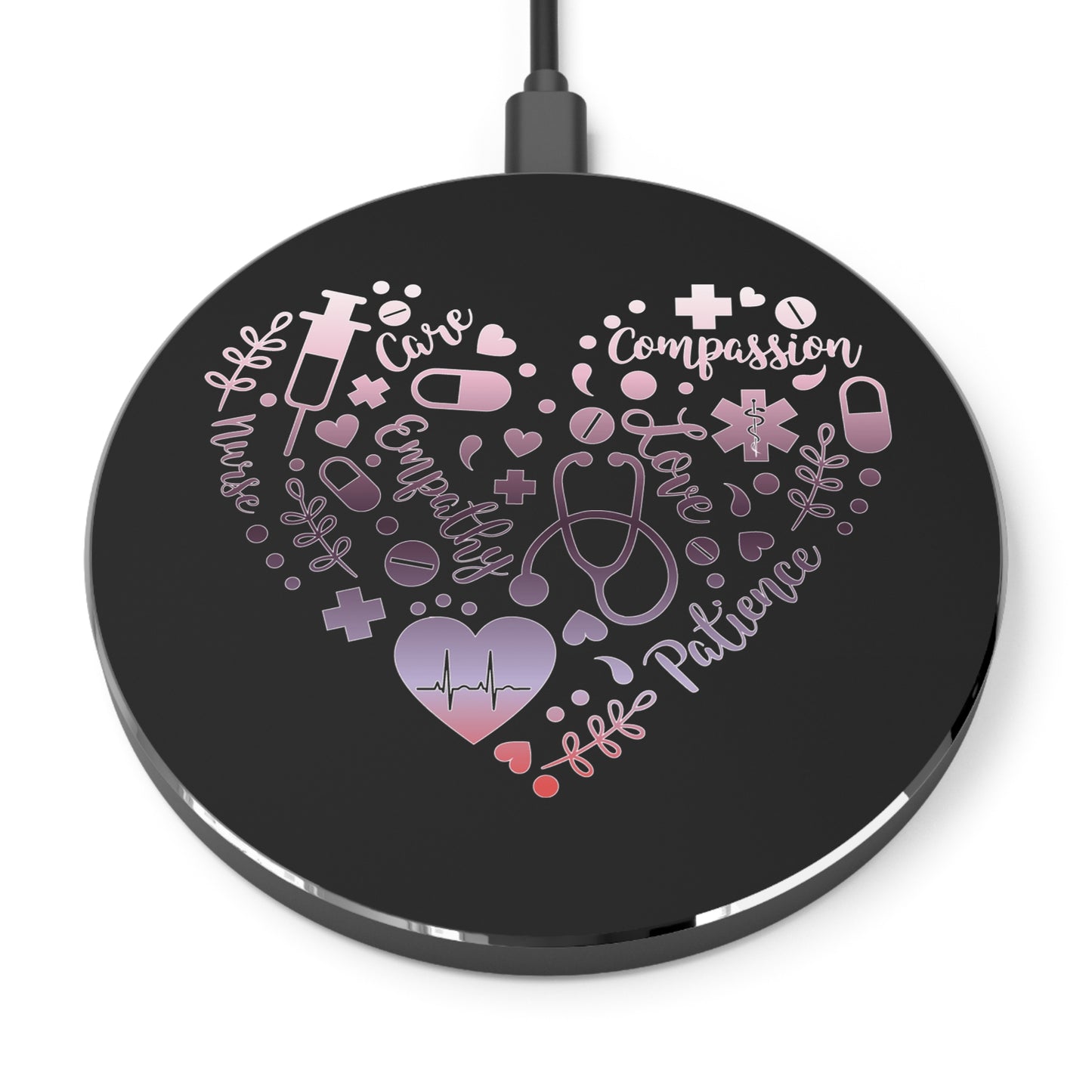 Nurse Heart Wireless Charger | Fast Charging Pad for Healthcare Professionals