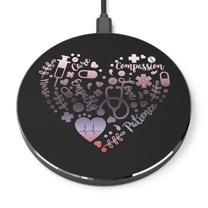 Nurse Heart Wireless Charger | Fast Charging Pad for Healthcare Professionals