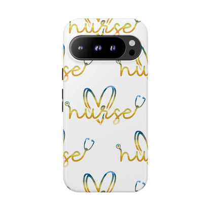 Google Pixel Tough Case - Nurse Stethoscope - White