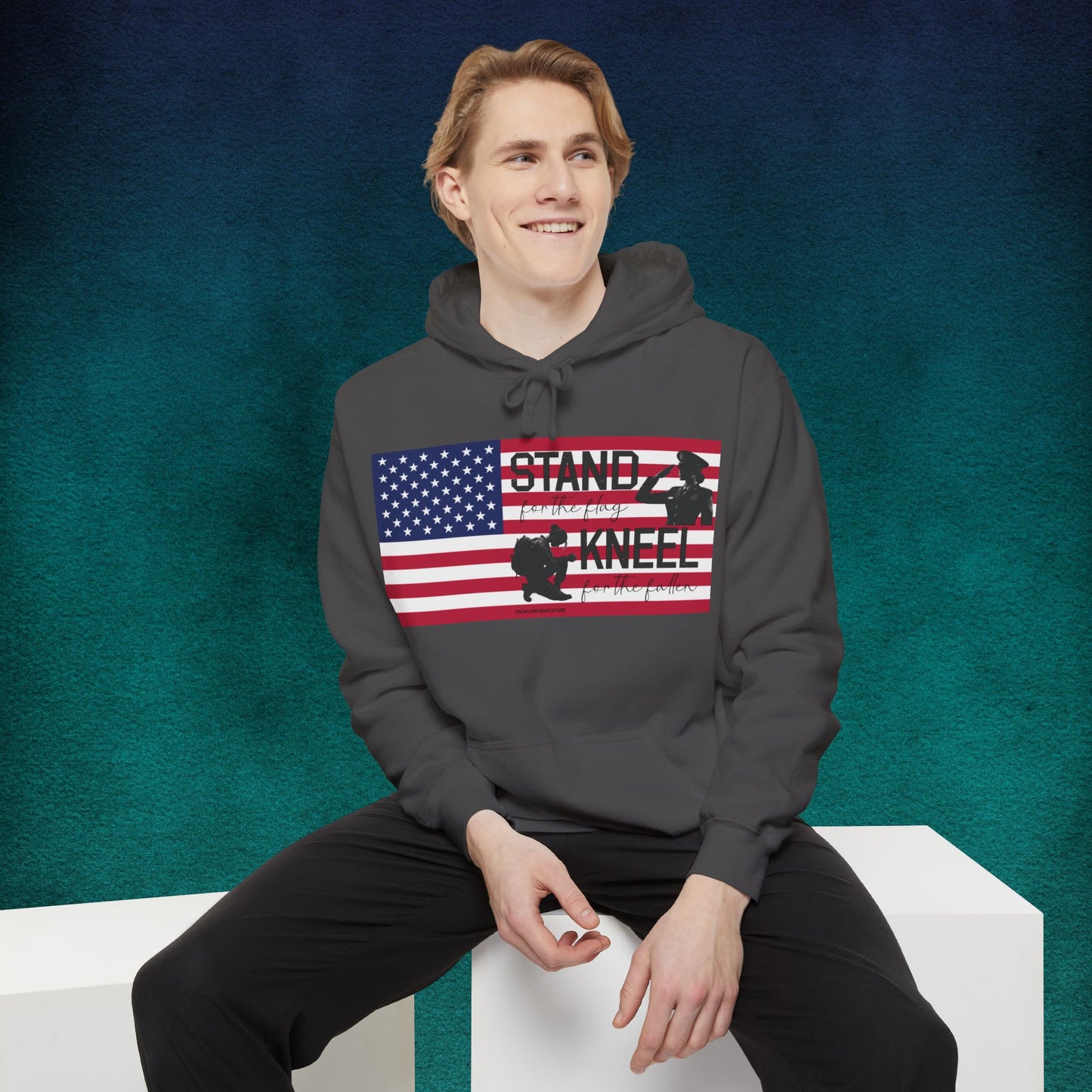 Comfort Colors Stand for the Flag, Kneel for the Fallen Hoodie (female)