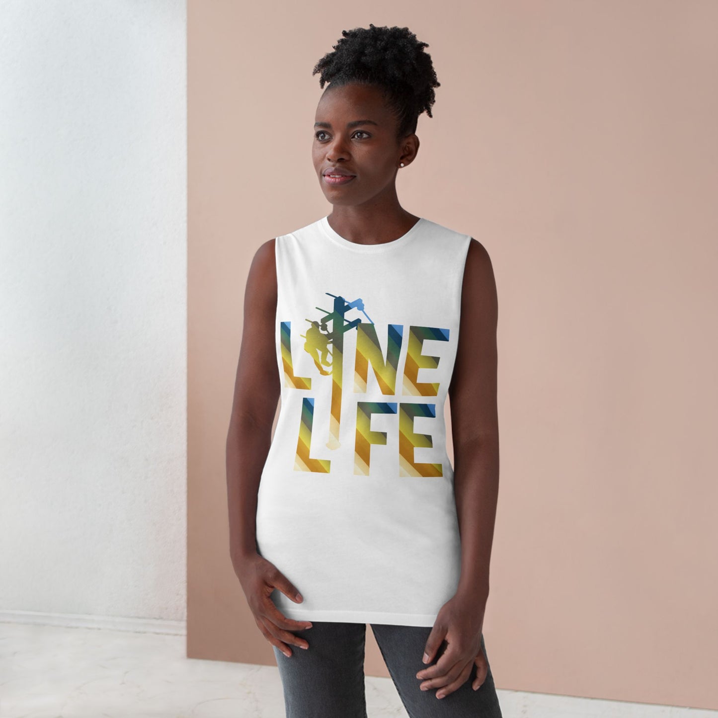 Lineman Tank - lineman-life colored chrome