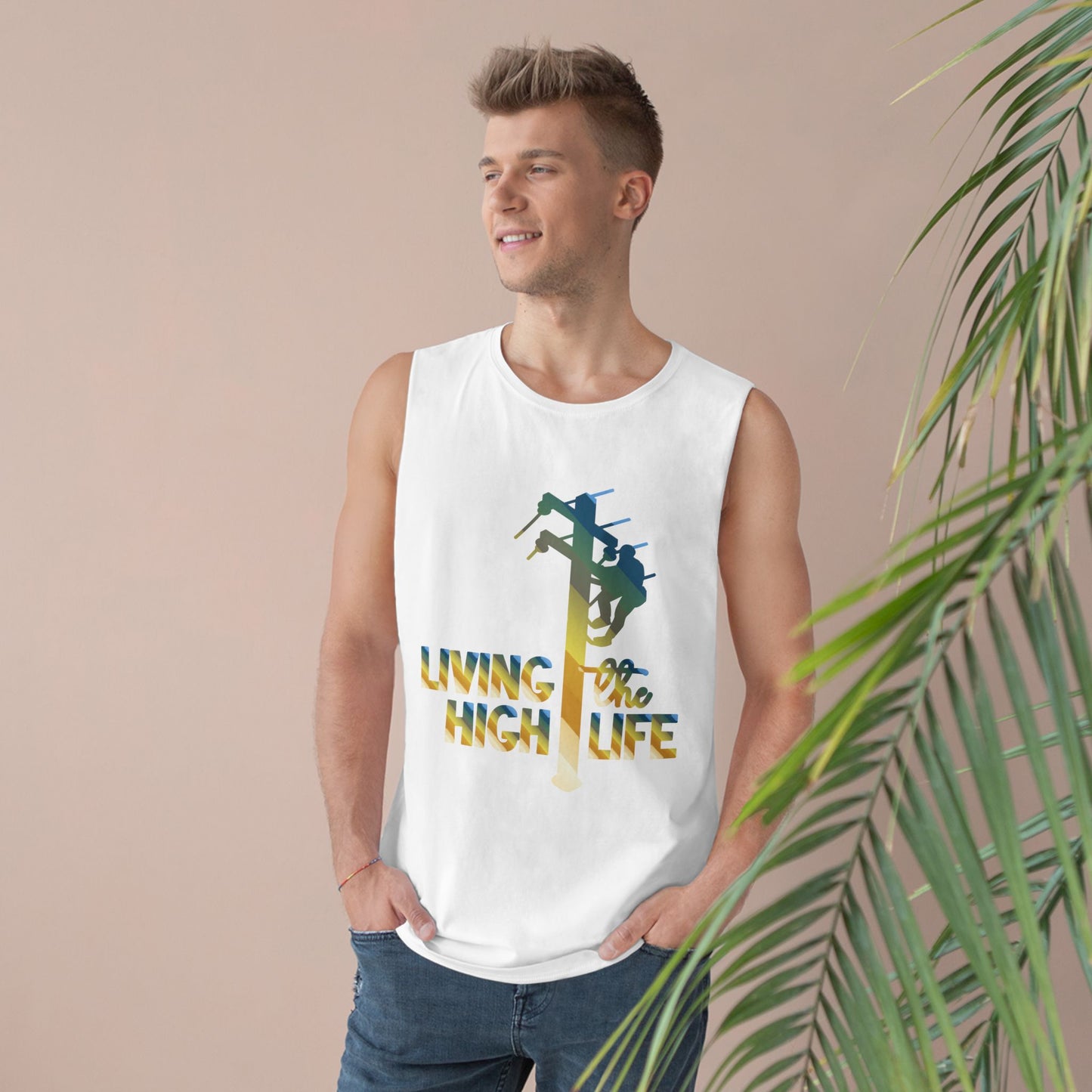 Lineman Tank - living the high life - colored chrome