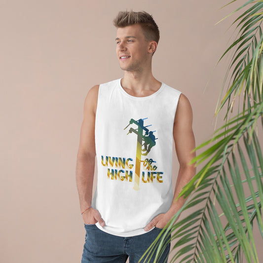 Lineman Tank - living the high life - colored chrome