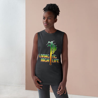 Lineman Tank - living the high life - gradient