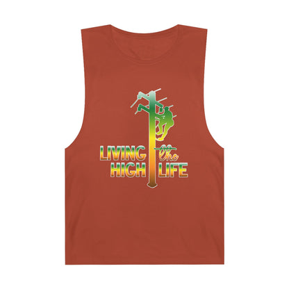Lineman Tank - living the high life - gradient