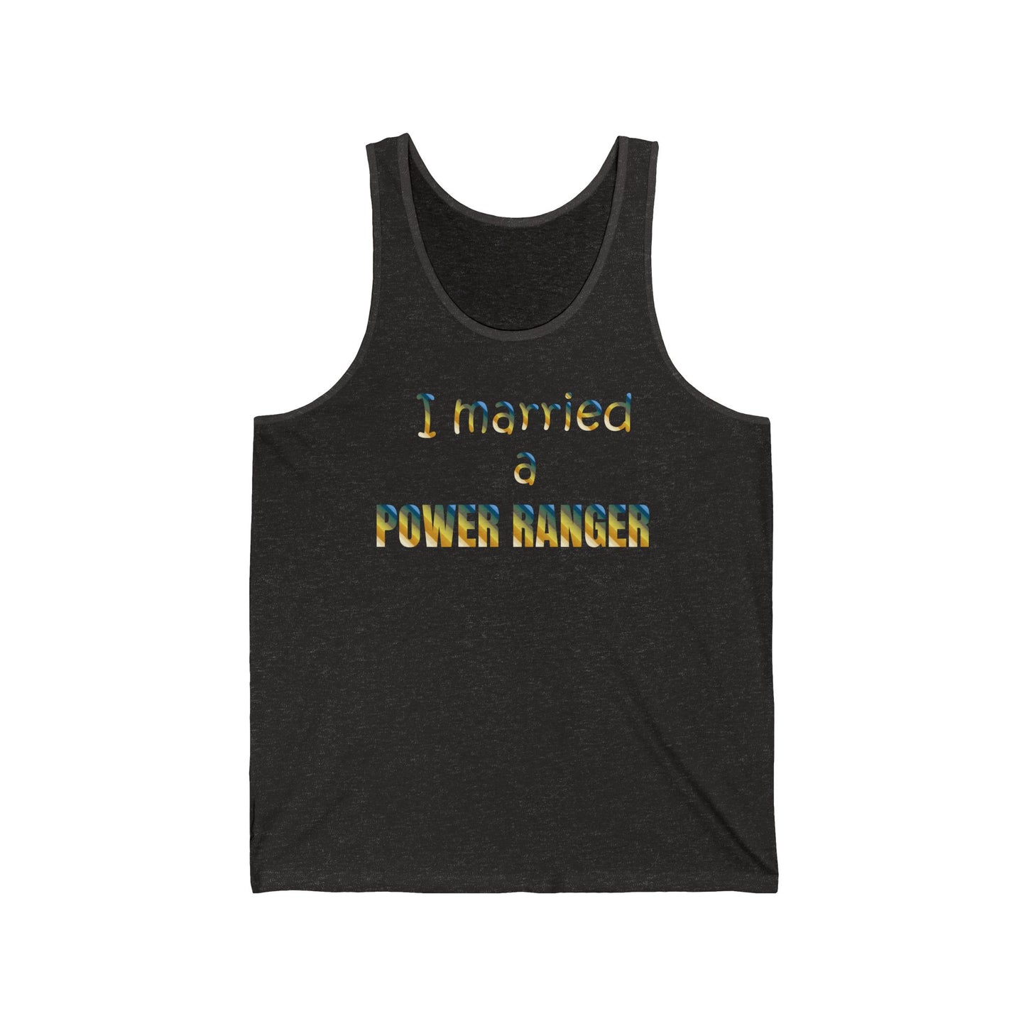 Lineman T-shirt - Married a Power Ranger colored chrome