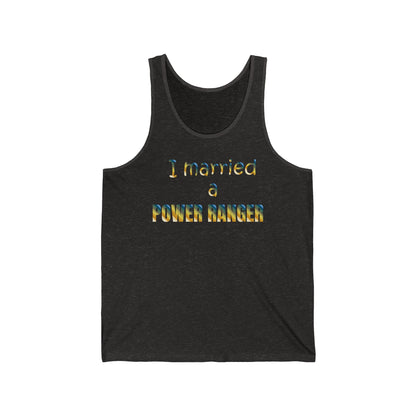 Lineman T-shirt - Married a Power Ranger colored chrome