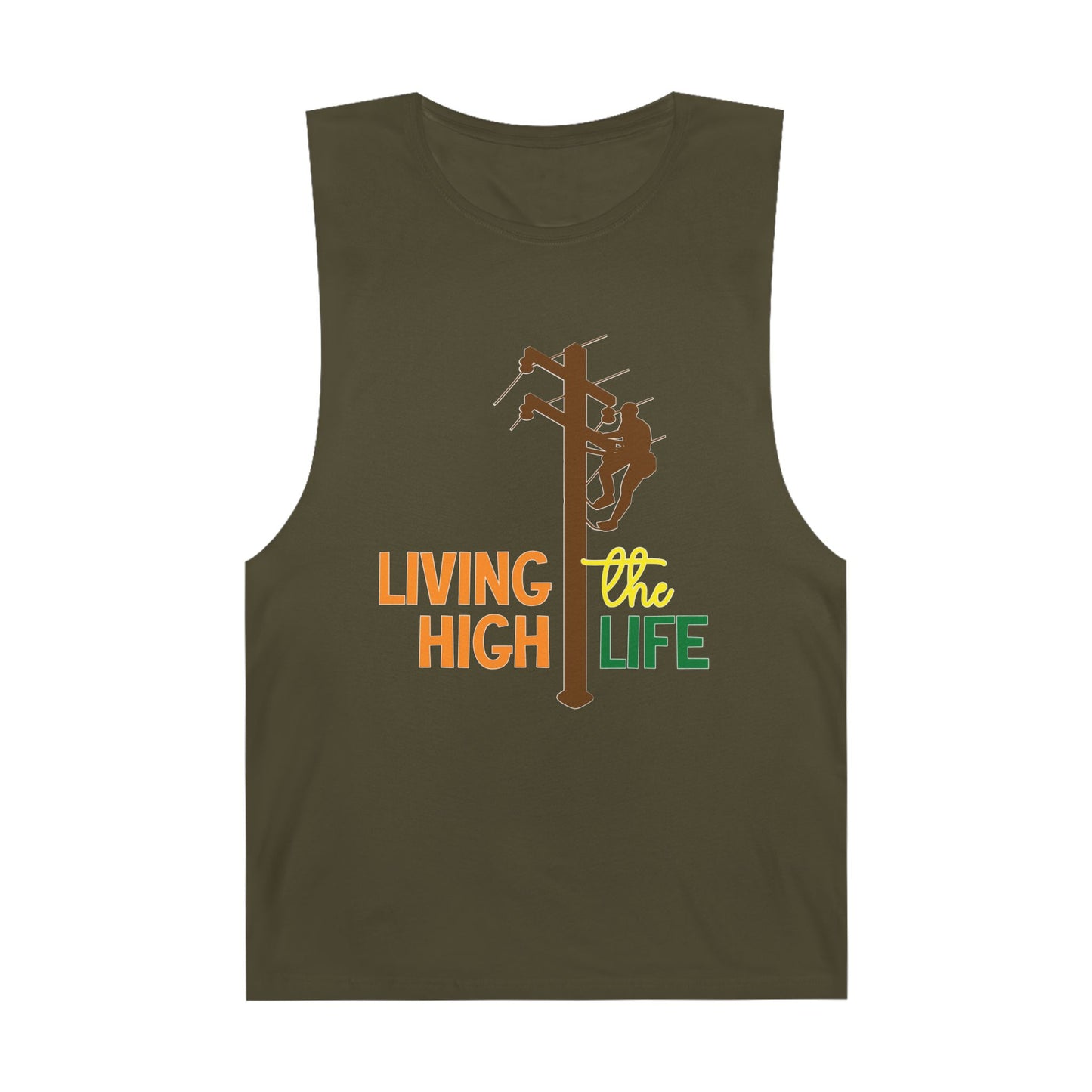 Lineman Tank - living the high life - color