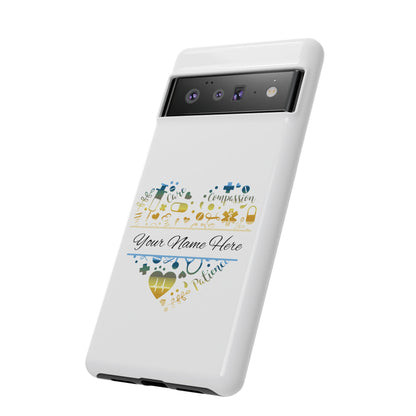 Google Pixel Tough Case - Monogram Heart - White