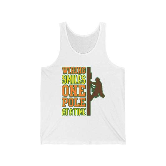 Lineman T-shirt - Wiring Smiles One Pole At A Time-color