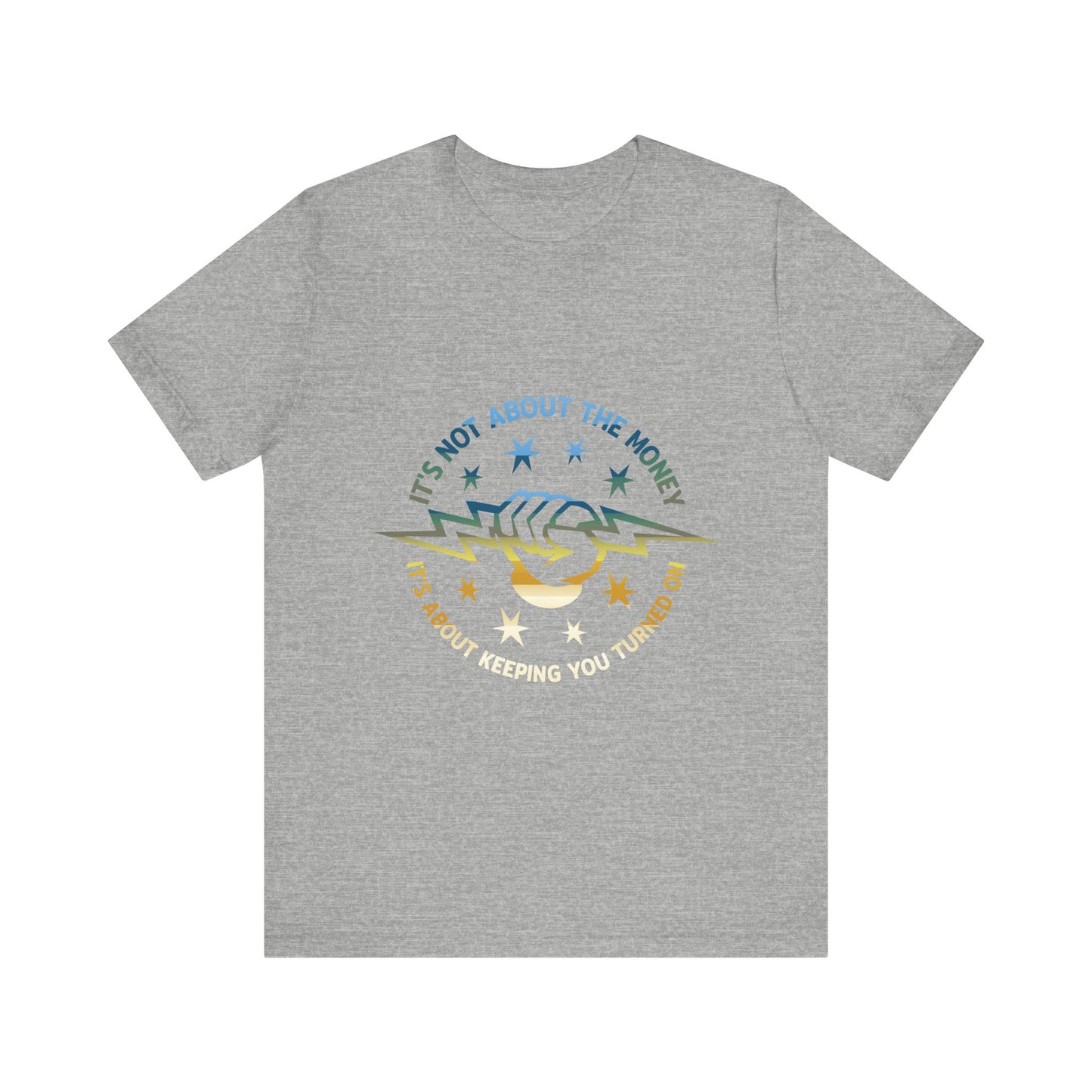 Lineman T-shirt - Its Not About The Money-colored chrome