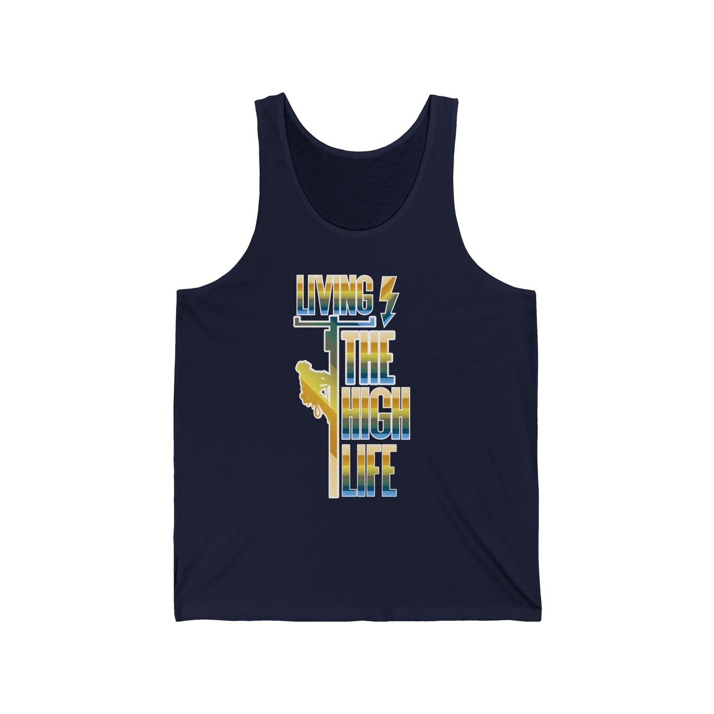 Lineman T-shirt - Living The High Life-colored chrome