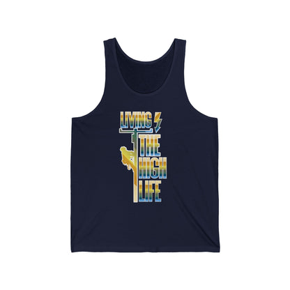 Lineman T-shirt - Living The High Life-colored chrome
