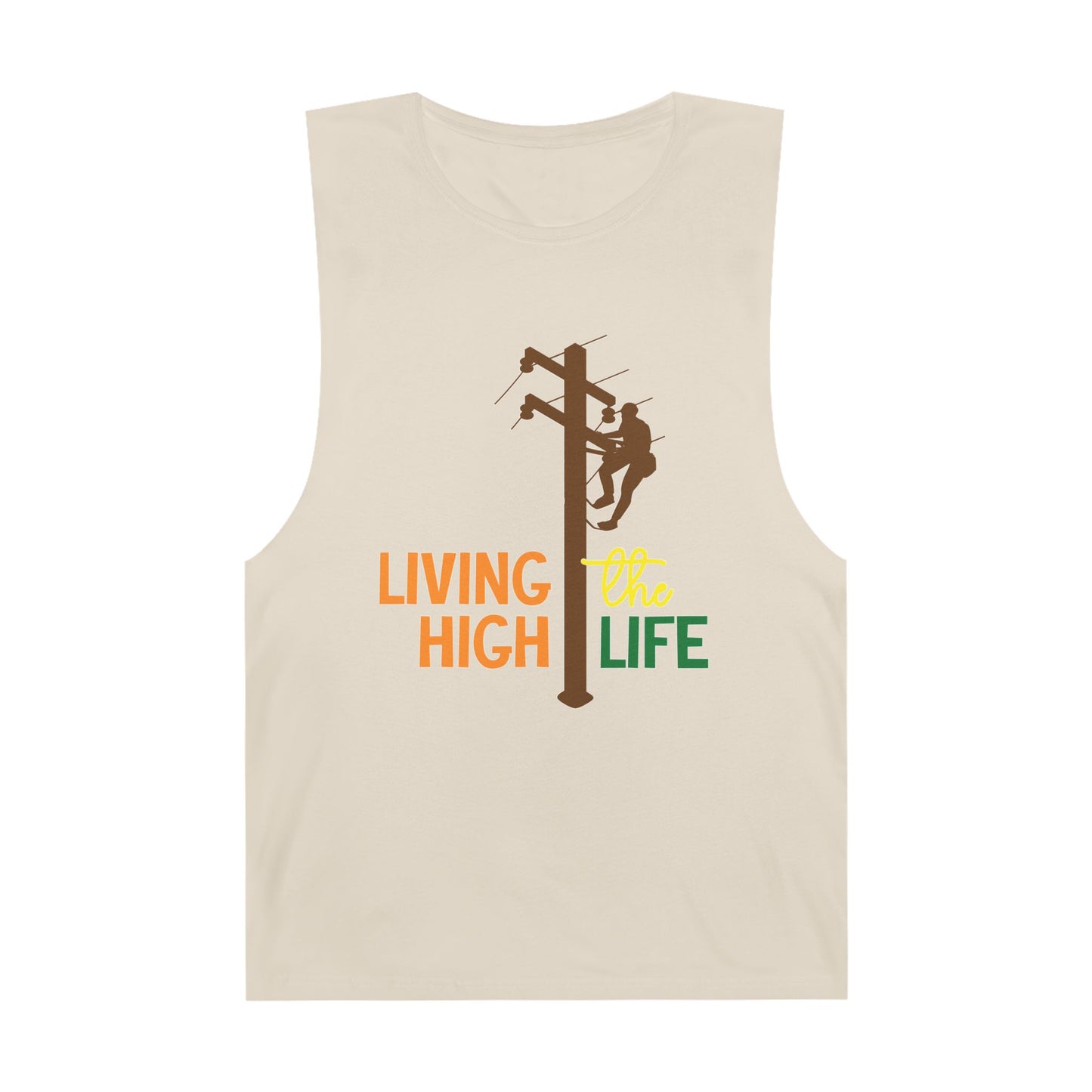 Lineman Tank - living the high life - color