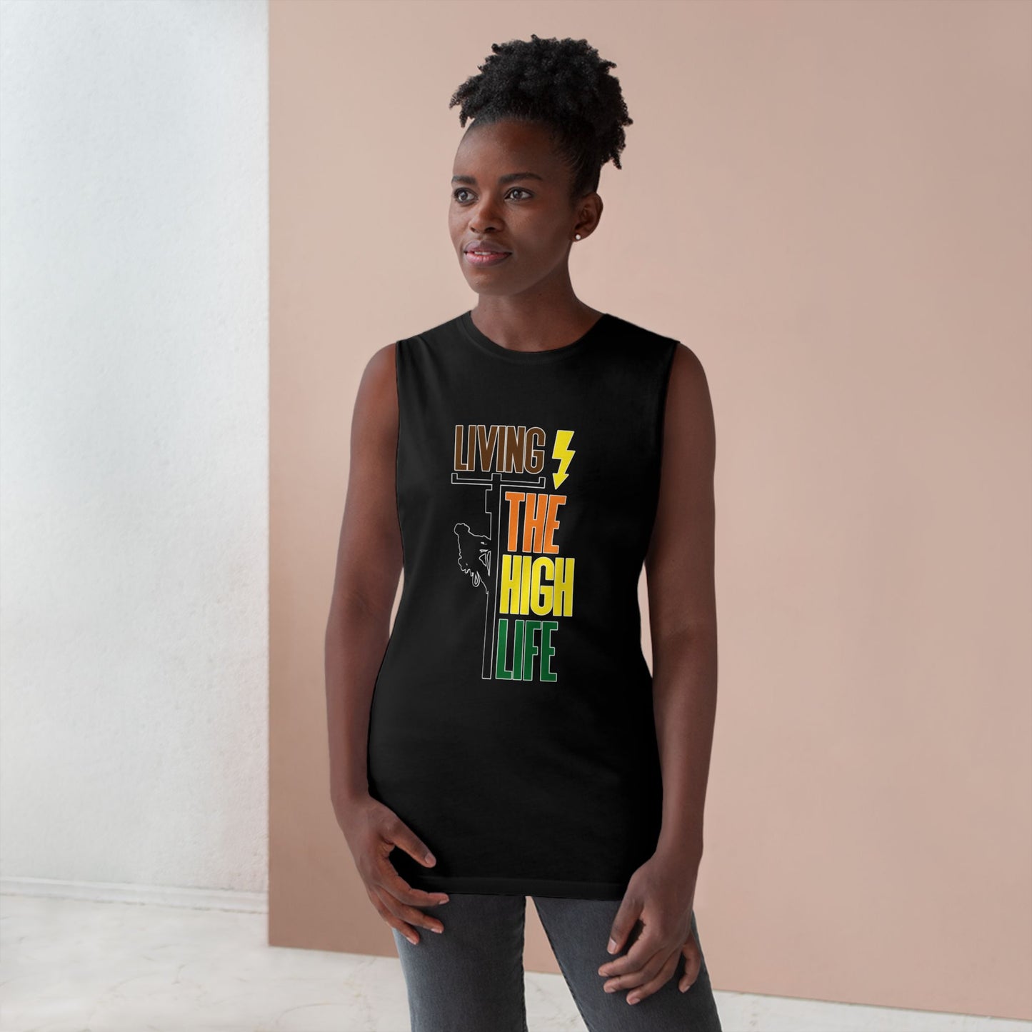 Lineman Tank - Living The High Life-color