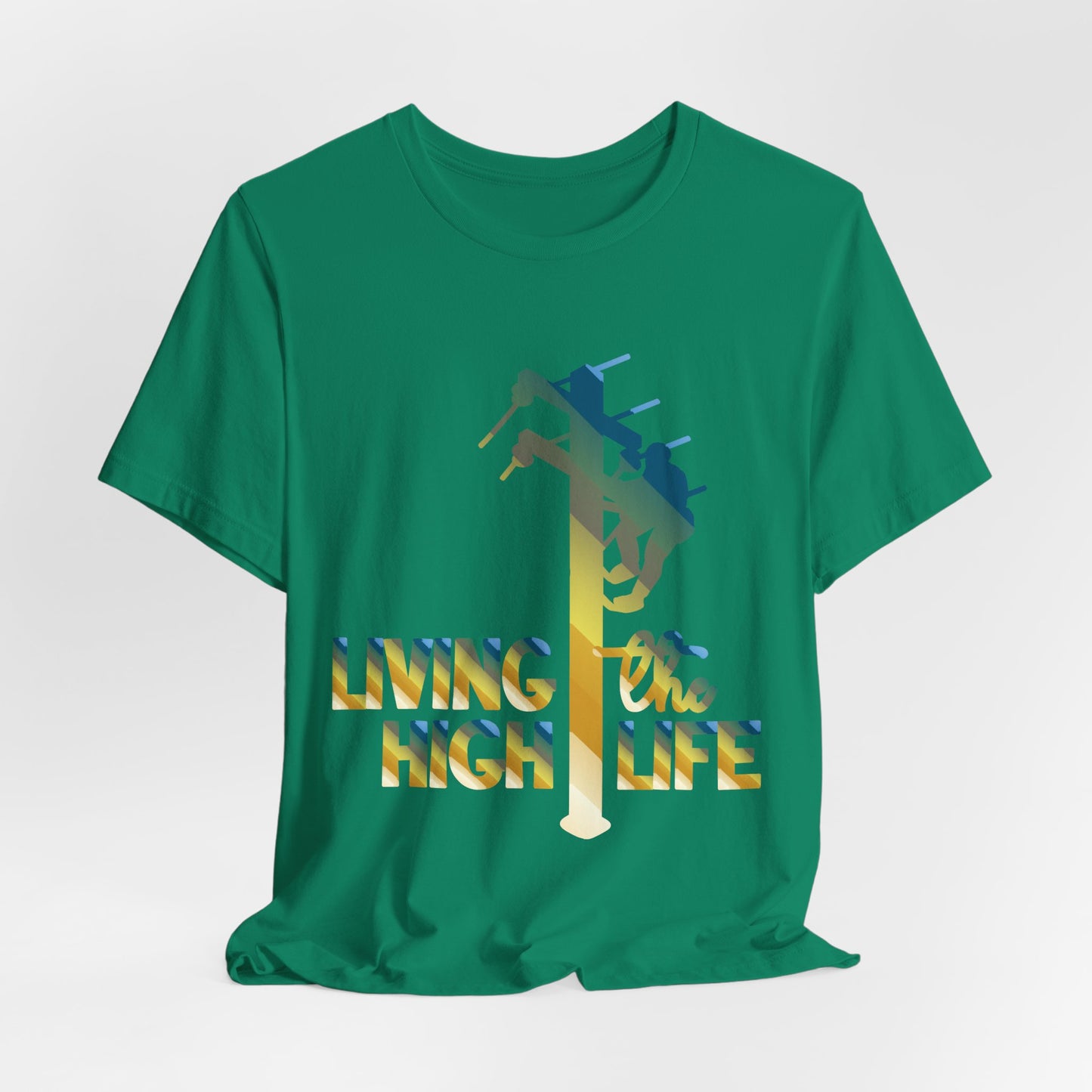 Lineman T-shirt - living the high life - colored chrome