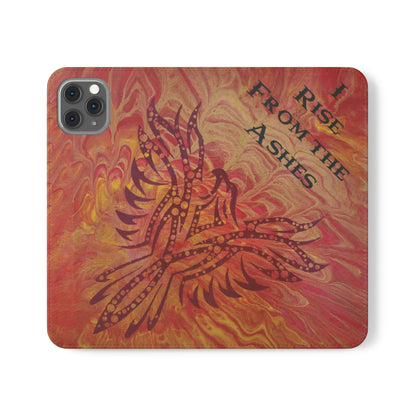 Faux Leather Wallet Phone Case - iPhone & Galaxy - I Rise From the Ashes