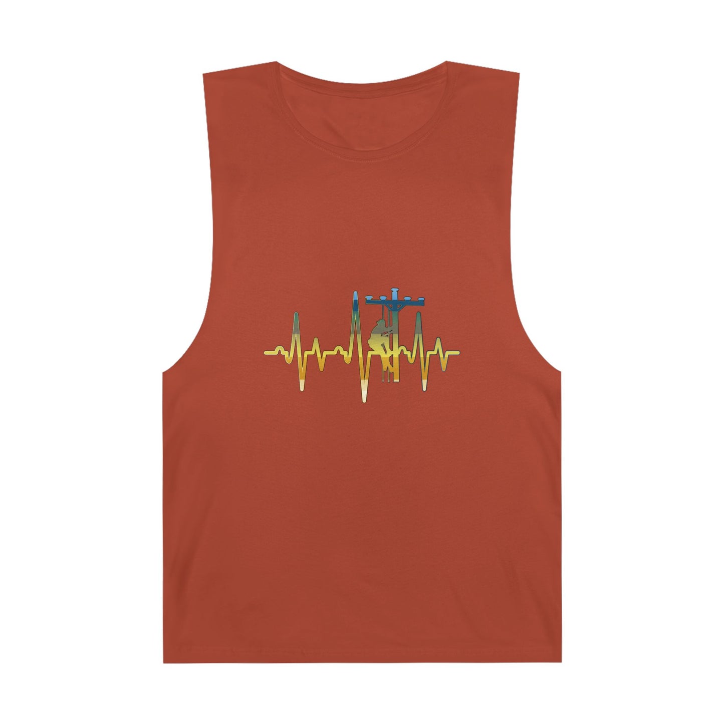 Lineman Tank- Lineman Heartbeat - colored chrome