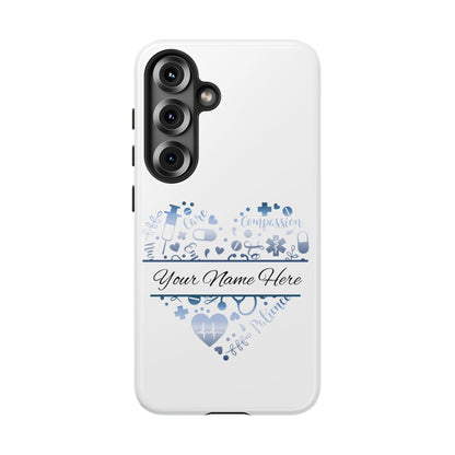 Samsung Tough Case - Nurse Monogram - White