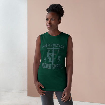 Lineman Tank - High Voltage Higher Spirits-copper patina
