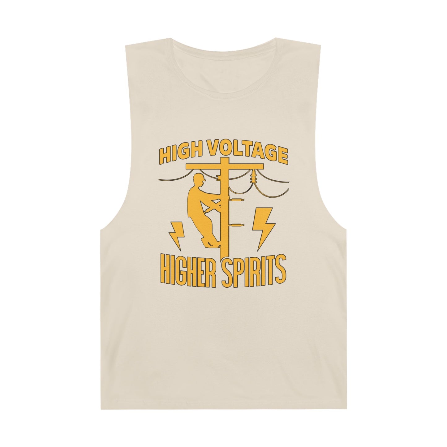 Lineman Tank - High Voltage Higher Spirits-sky 24