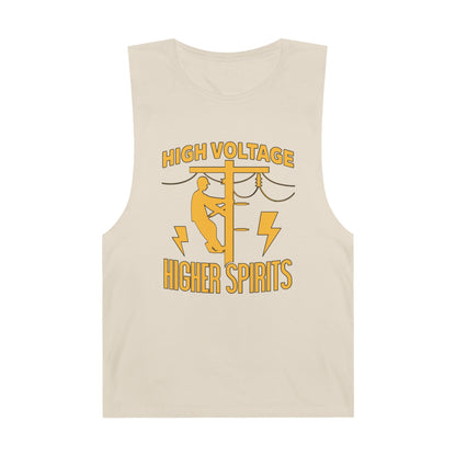 Lineman Tank - High Voltage Higher Spirits-sky 24
