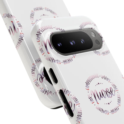 Google Pixel Tough Case - Nurse Circle  - White