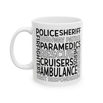 First Responder Subway Art Ceramic Mug, (11oz, 15oz)