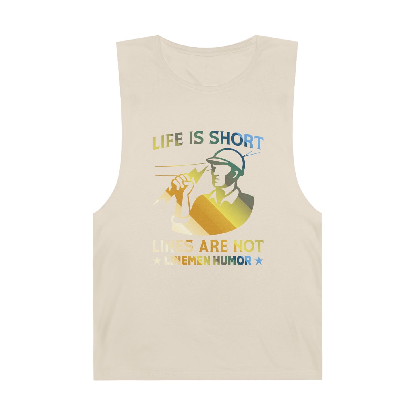 Lineman Tank - Life Is Short Lines Are Not-colored chrome