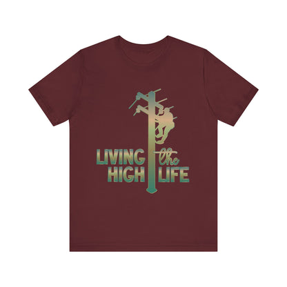 Lineman T-shirt - living the high life - copper patina