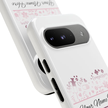 Google Pixel Tough Case - Monogram Heart - White