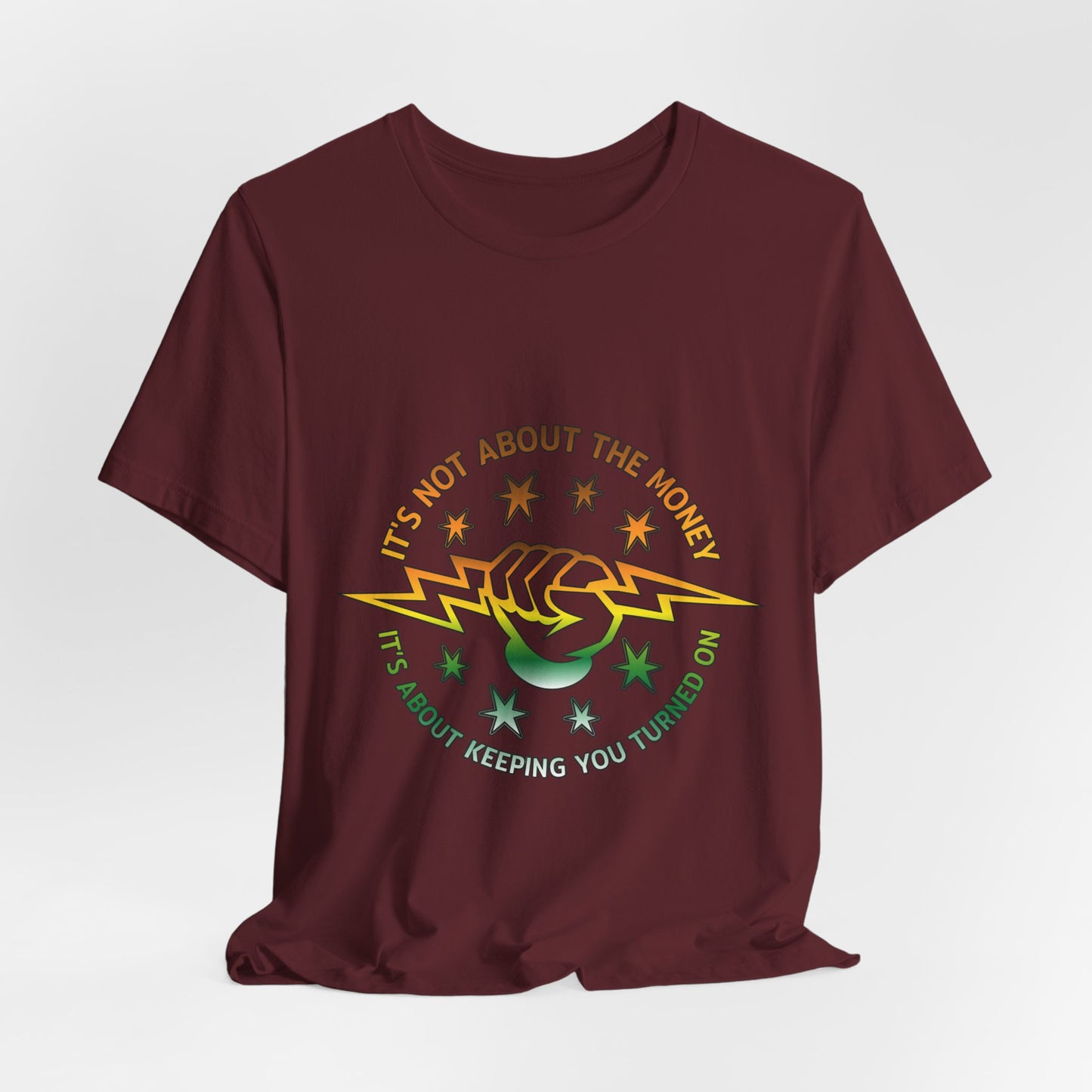 Lineman T-shirt - Its Not About The Money-gradient